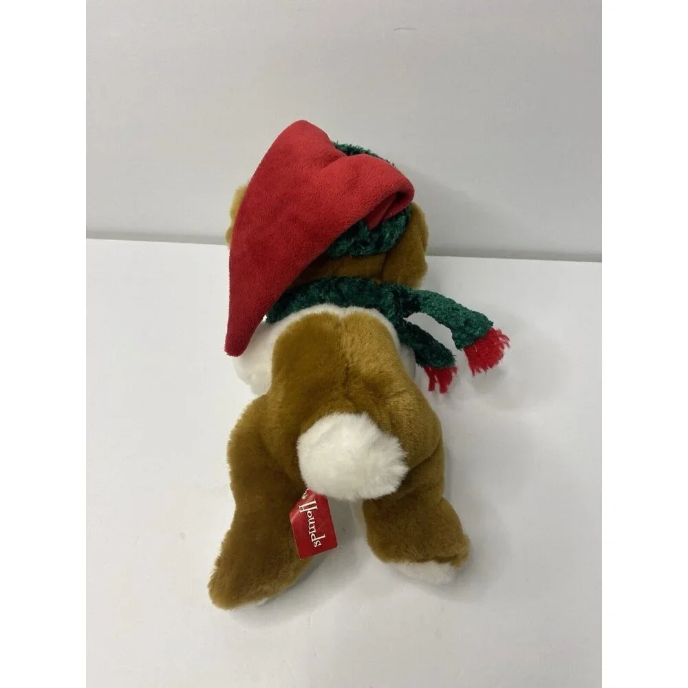 Commonwealth 2002 Saint Bernard Christmas Dog 8” Plush Stuffed‎ Animal Holiday